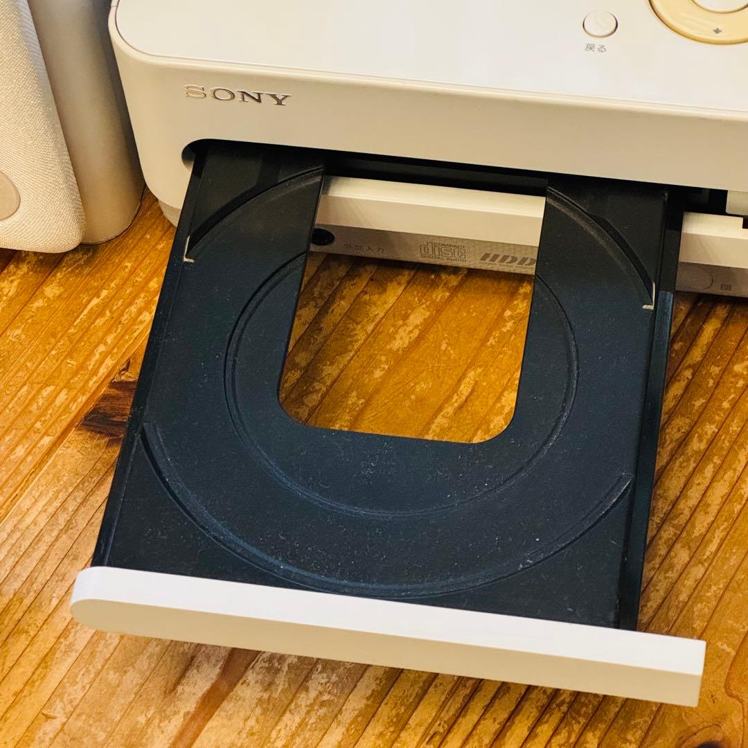 【動作確認済】SONY HDDコンポ CMT-E300HD ホワイト　リモコン付