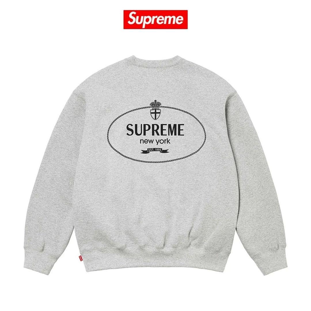 トップス Supreme Crest Crewneck \"Heather Grey\"