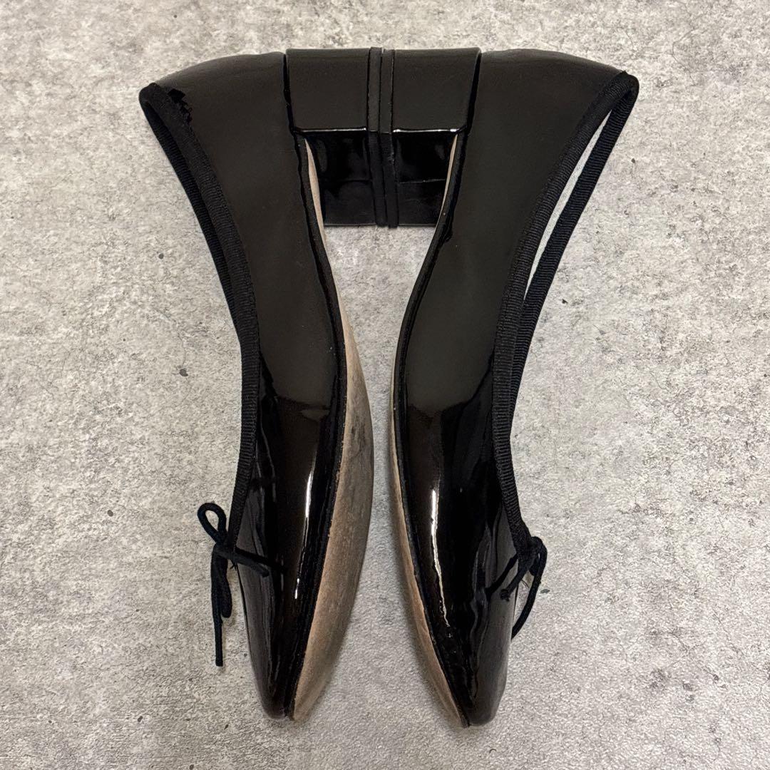 極美品✨レペット カミーユ 39 カミーユ バレエシューズ リボン エナメル 黒