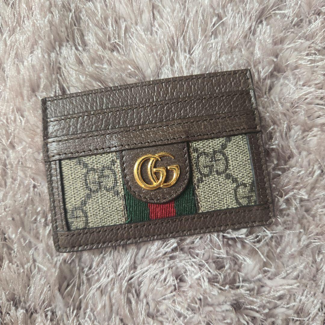 【美品】⠀GUCCI カードケース オフィディアGG ブラウン グッチ