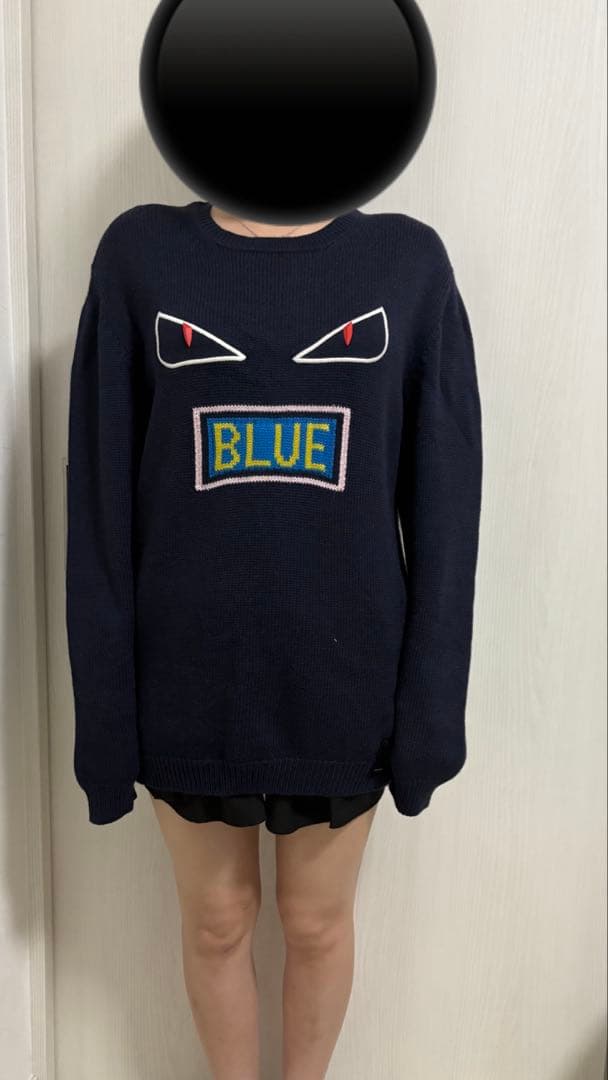 Fendi モンスター ネイビー ニット セーター