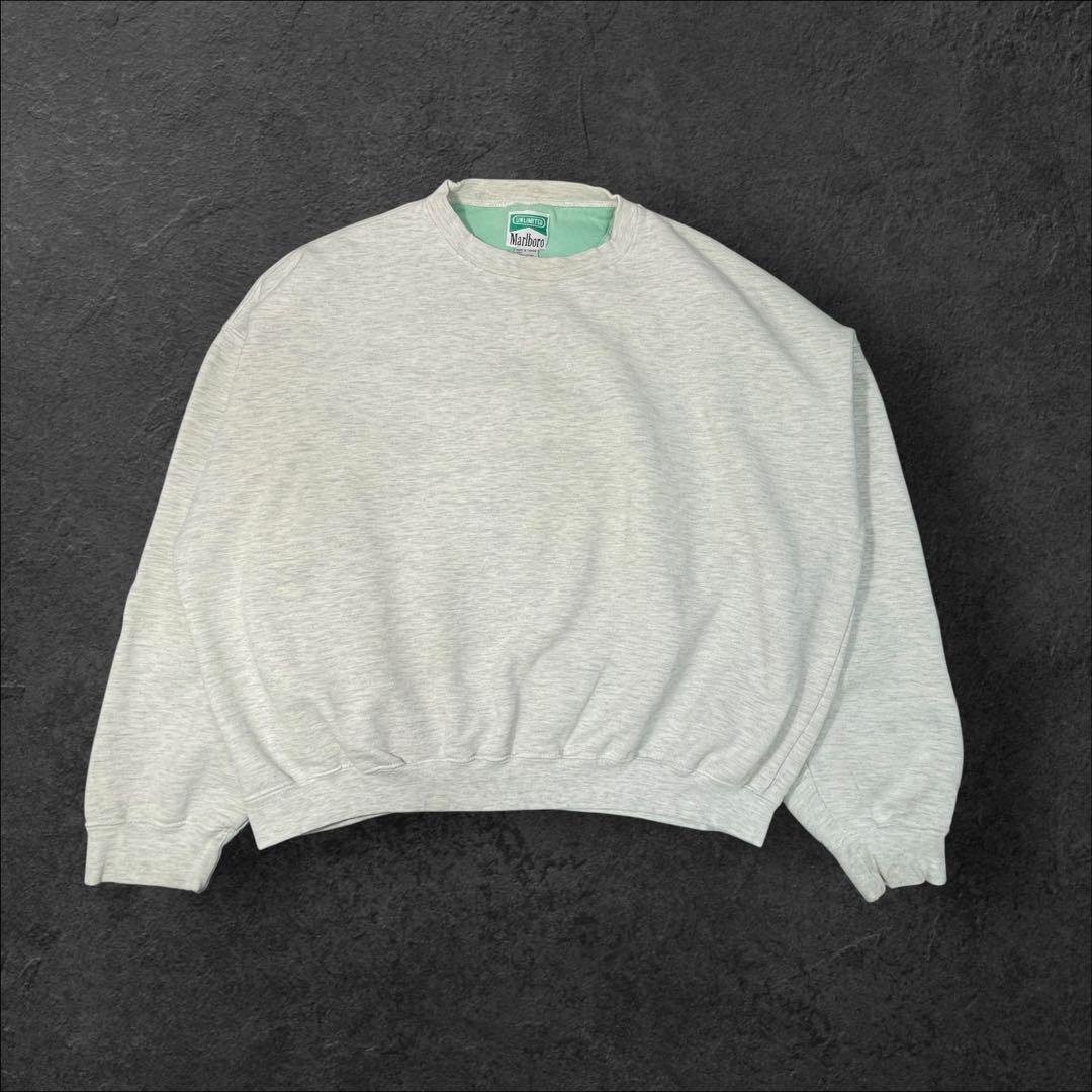 90s Marlboro UNLIMITED 雰囲気系リザード刺繍スウェット短丈