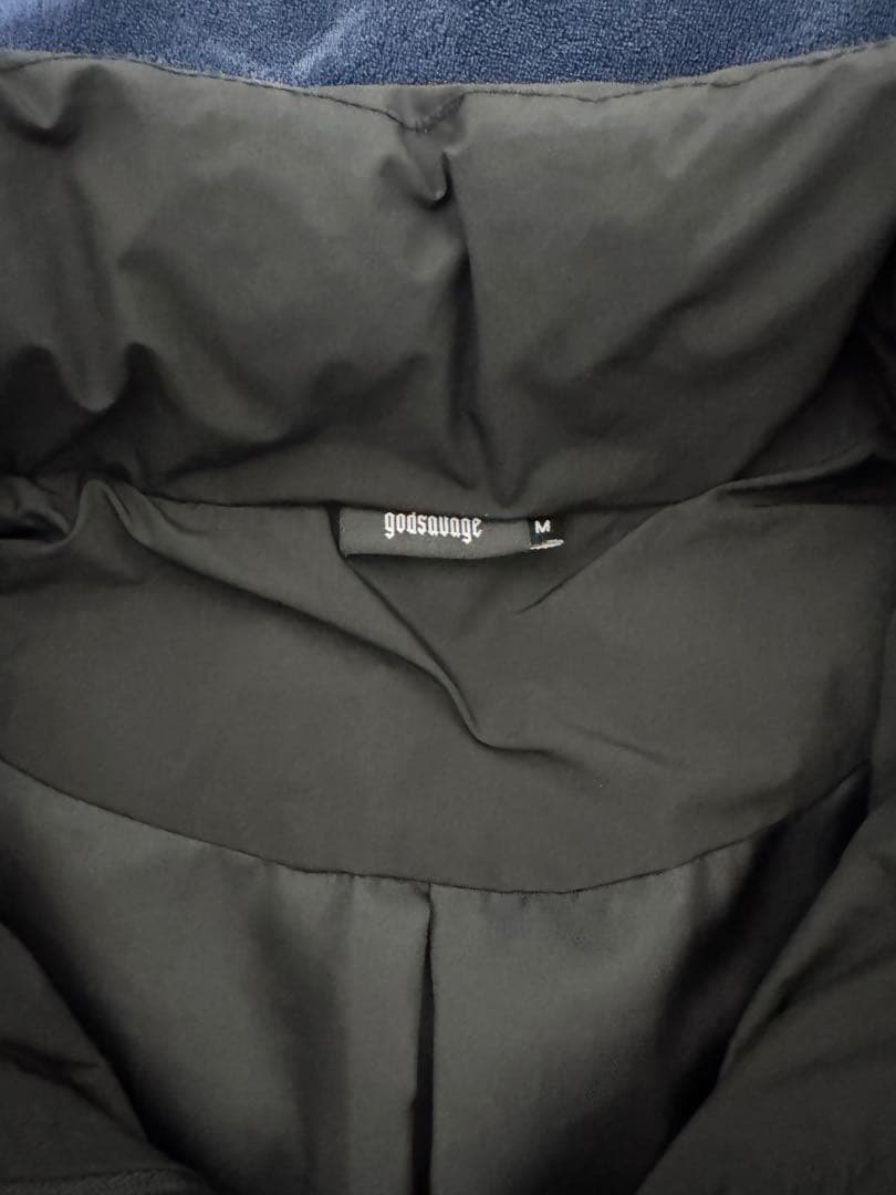 godsavage ブラック ダウンジャケット