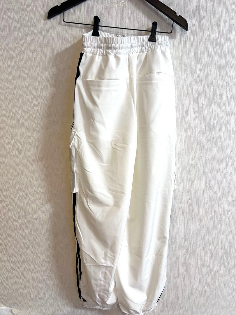 【新品】CRONOS ホワイト ナイロンストレッチ　カーゴパンツ 38(M)