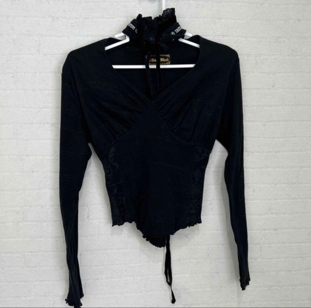 h.naoto blood チョーカー付きカットソー