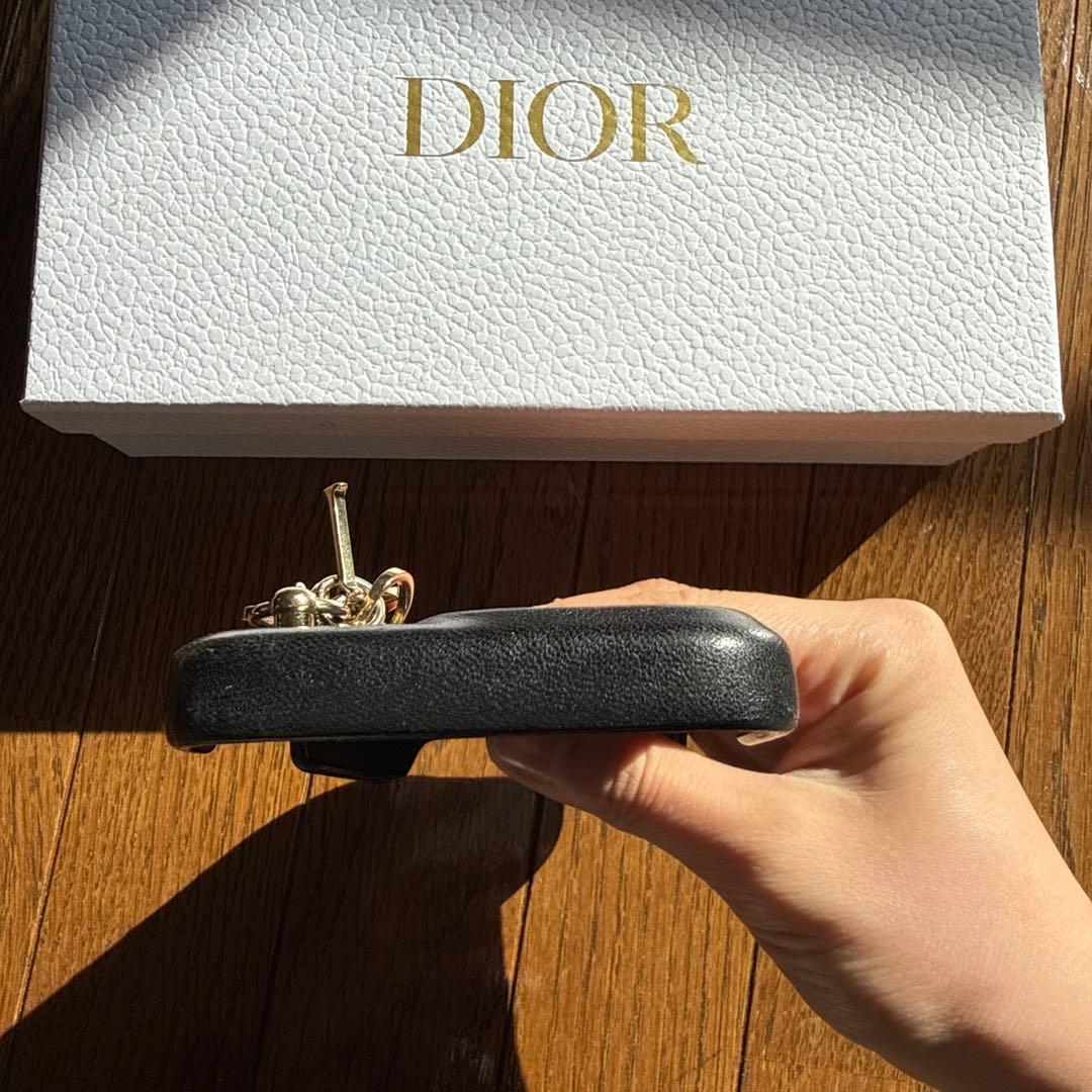 Dior ブラックキルティングiPhoneケース