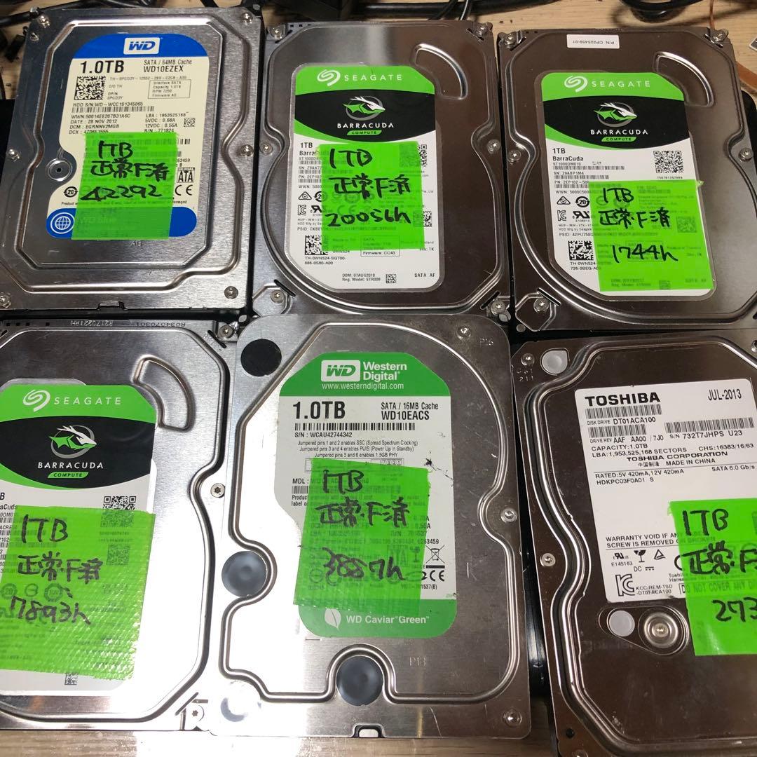 994 正常 1TB HDD 3.5インチ 6個 まとめ売り