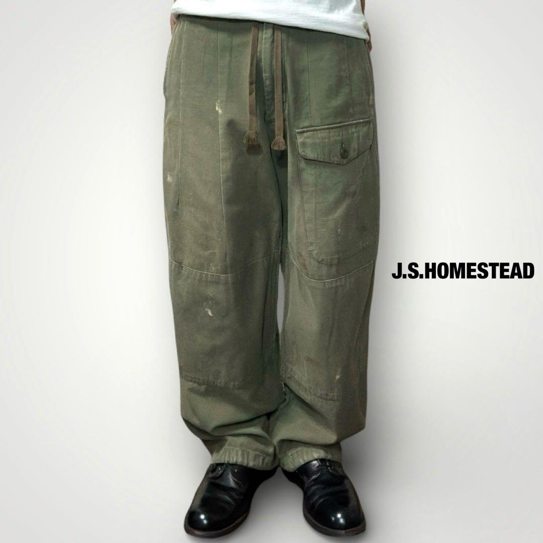 blue J.S.STEAD ミリタリーパンツ ペンキ 1点物