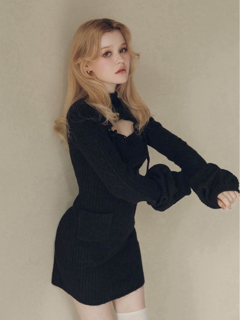 ワンピース AND MARY bebe ribbon mini dress