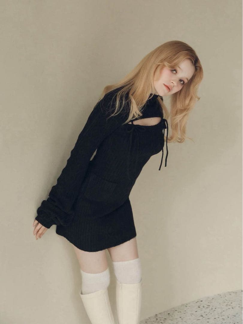 ワンピース AND MARY bebe ribbon mini dress