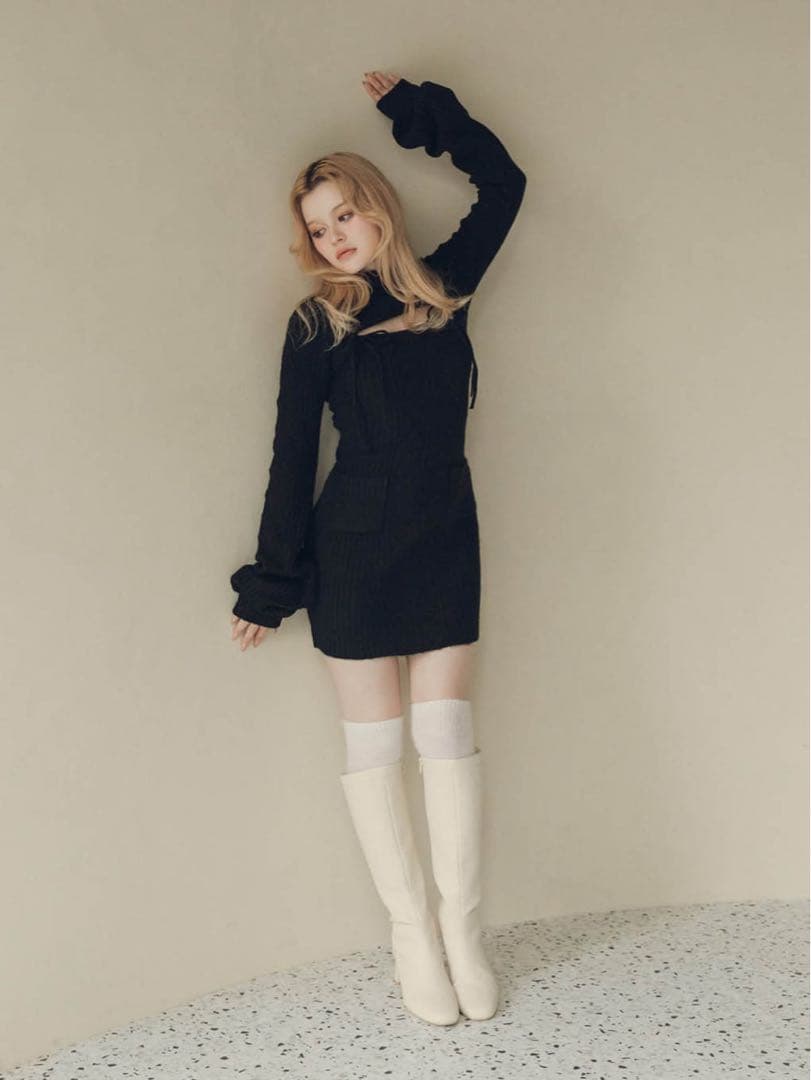 ワンピース AND MARY bebe ribbon mini dress