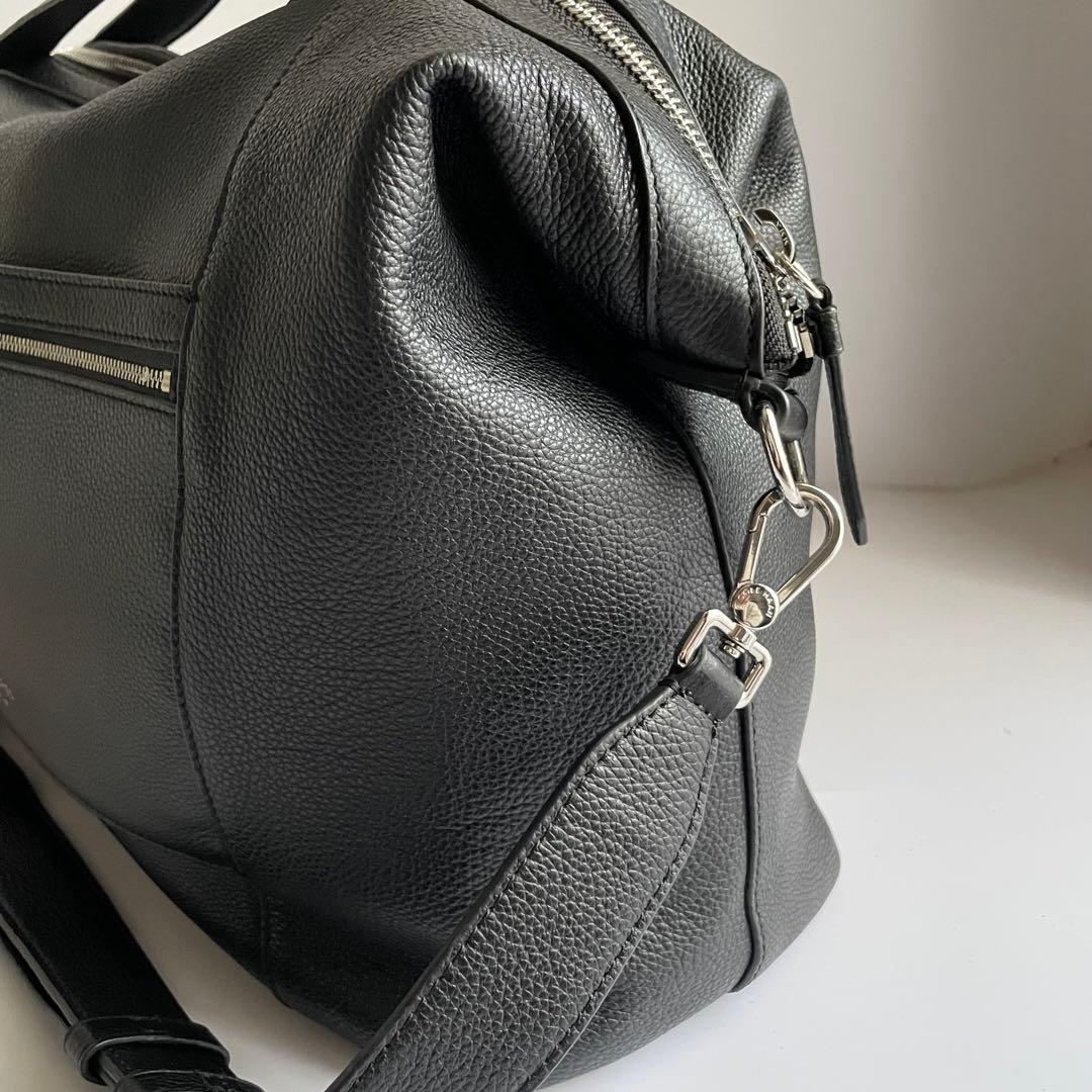 ✨️未使用級✨　Cole Haan ショルダーバッグ　レザー　黒　ボストン