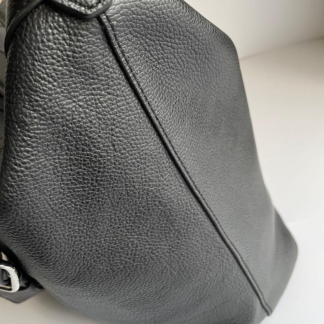 ✨️未使用級✨　Cole Haan ショルダーバッグ　レザー　黒　ボストン