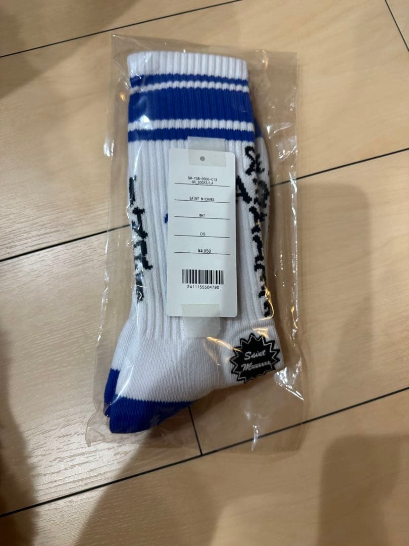 セントマイケル　ソックスホワイト