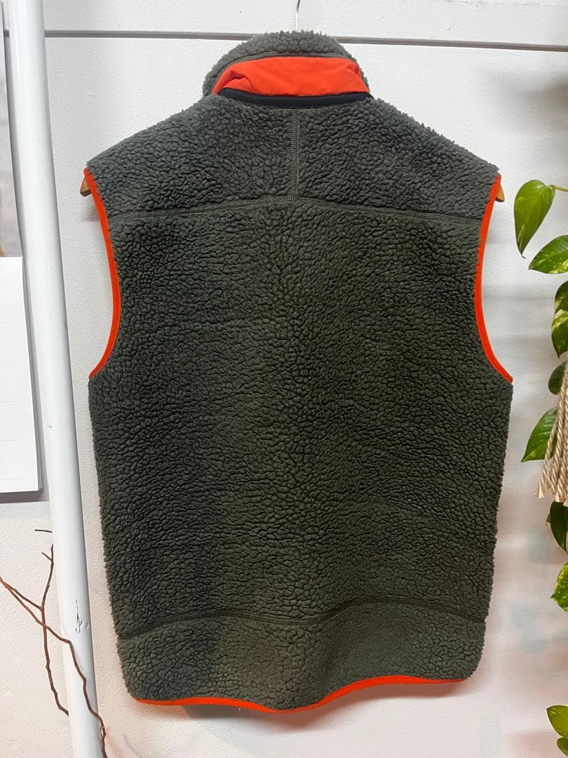 patagonia レトロXベスト /オリーブグリーンオレンジ/レアカラー/美品