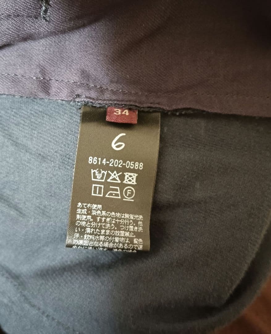 6 ROKU タックパンツ　ネイビー　34