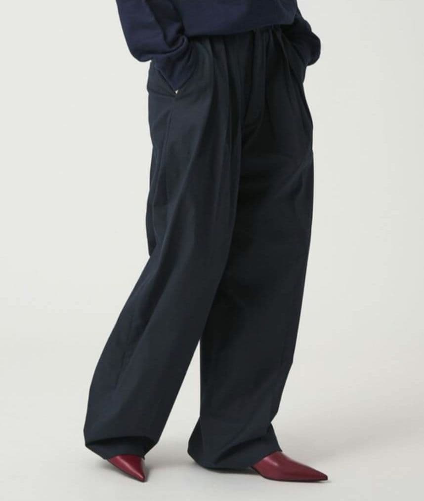 6 ROKU タックパンツ　ネイビー　34