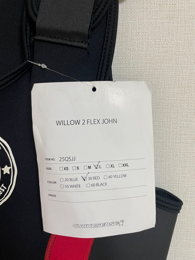 新品　マリンスポーツ　ウェットスーツ　レッド　L