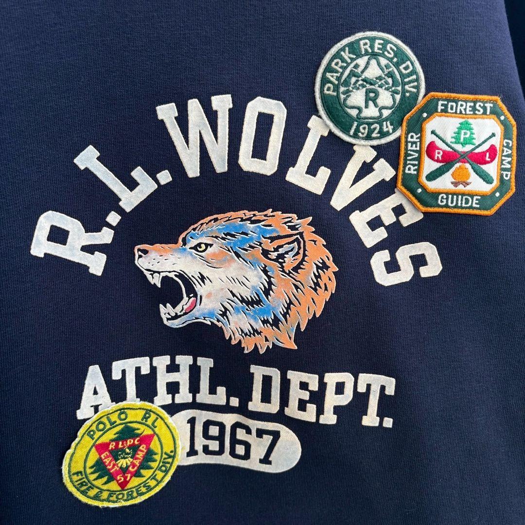 ポロラルフローレン　ラルフローレン　ワッペン刺繍　スウェット　トレーナー　L