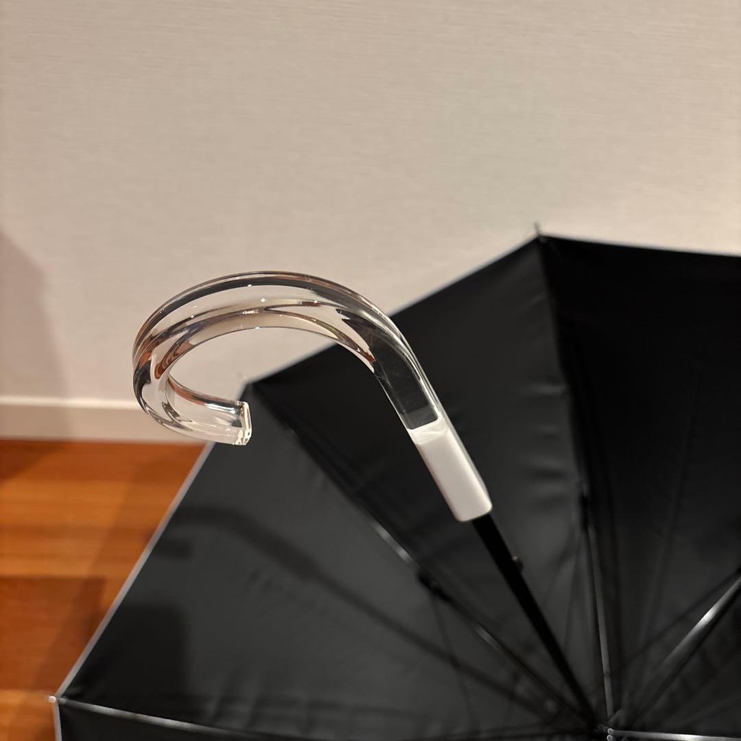 【美品】サンバリア100 L moku 長傘　ブルー　クリア手元