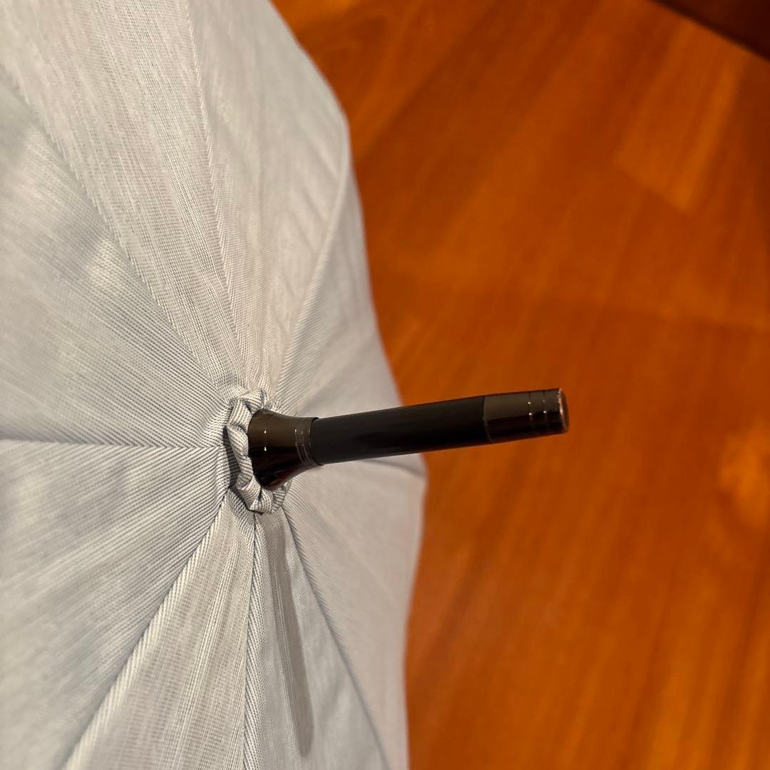 【美品】サンバリア100 L moku 長傘　ブルー　クリア手元