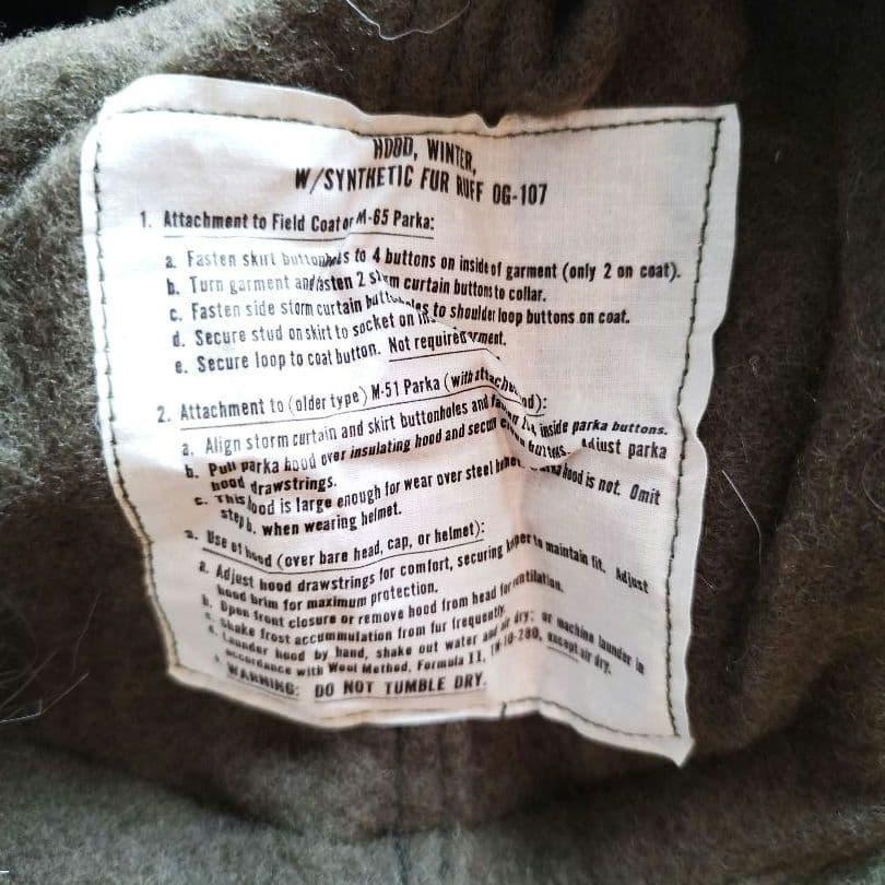 専用　アメリカ軍　M65 フィッシュテールパーカー　フルセット　デッドストック
