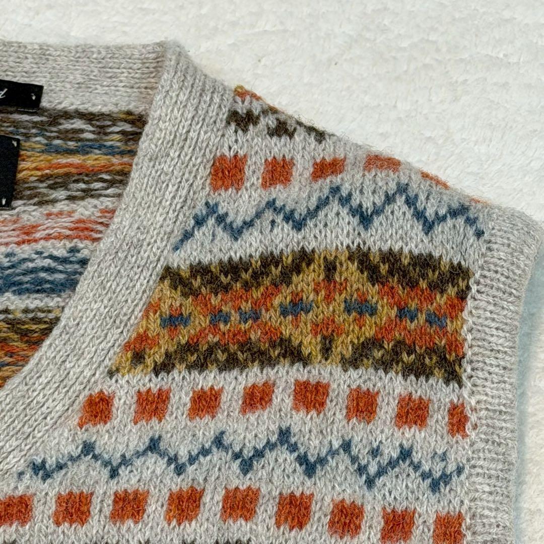 美品 Lサイズ Nigel Cabourn フェアアイル ニットベスト ジレ