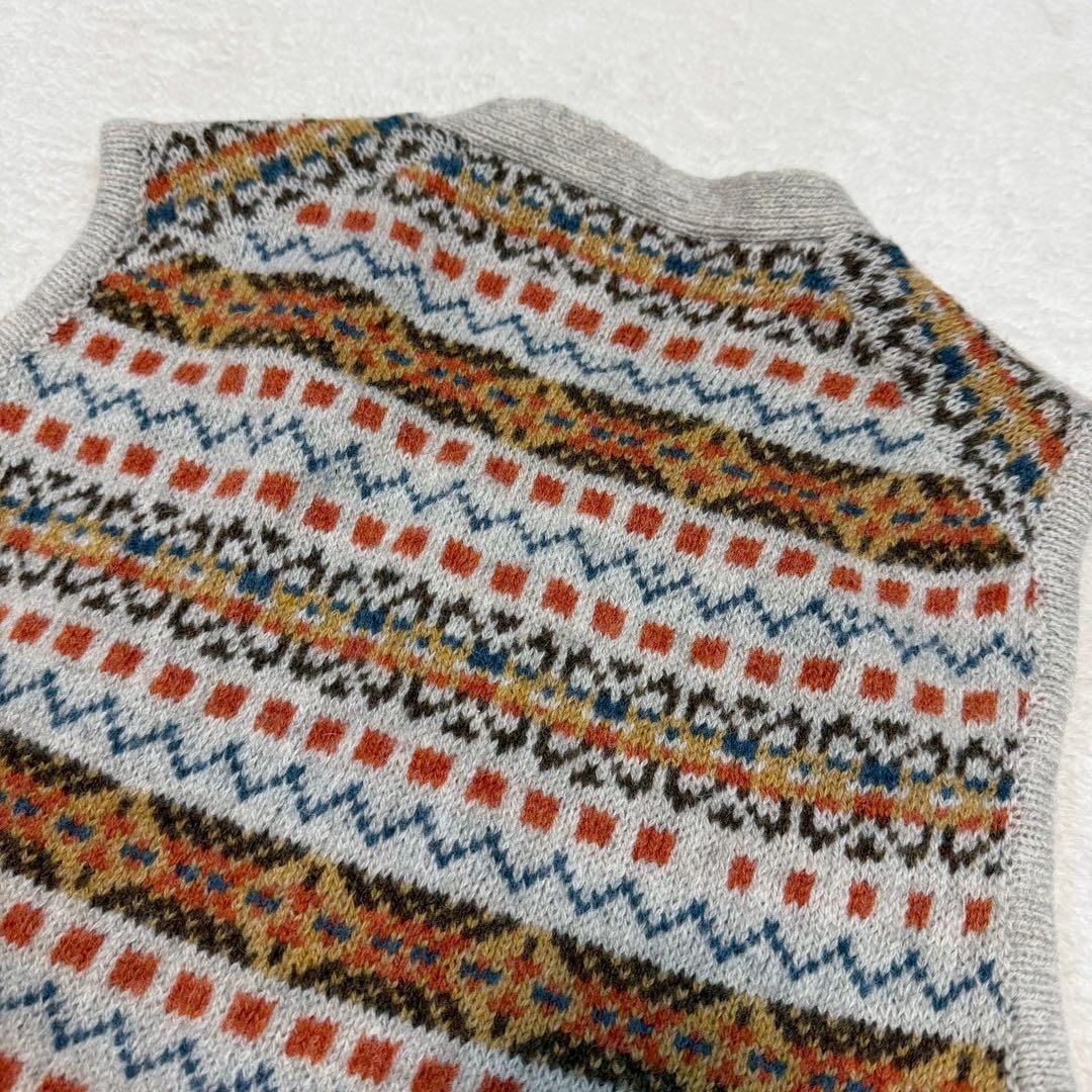 美品 Lサイズ Nigel Cabourn フェアアイル ニットベスト ジレ