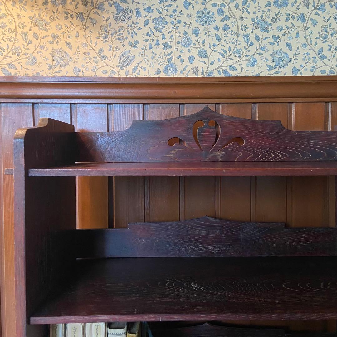 アンティーク　楔本棚　レトロ　オープンラック　楔棚