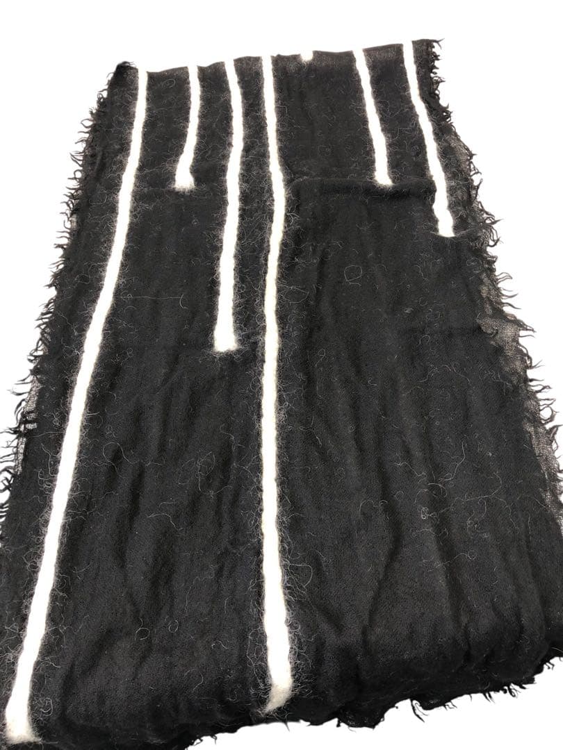 yohji yamamoto ストライプ ウール ストール マフラー