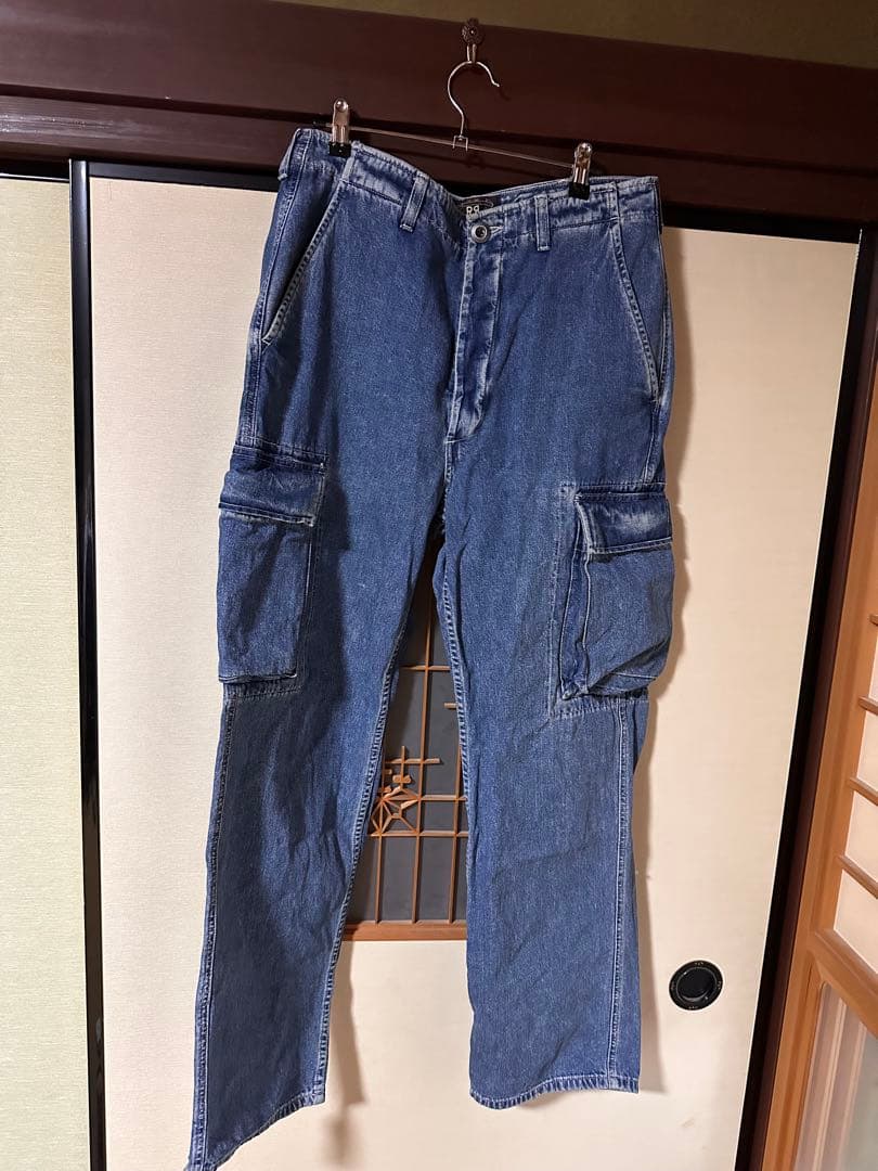タ*シ様 90s RRL DoubleRL 三つ星タグ デニムカーゴパンツ W3
