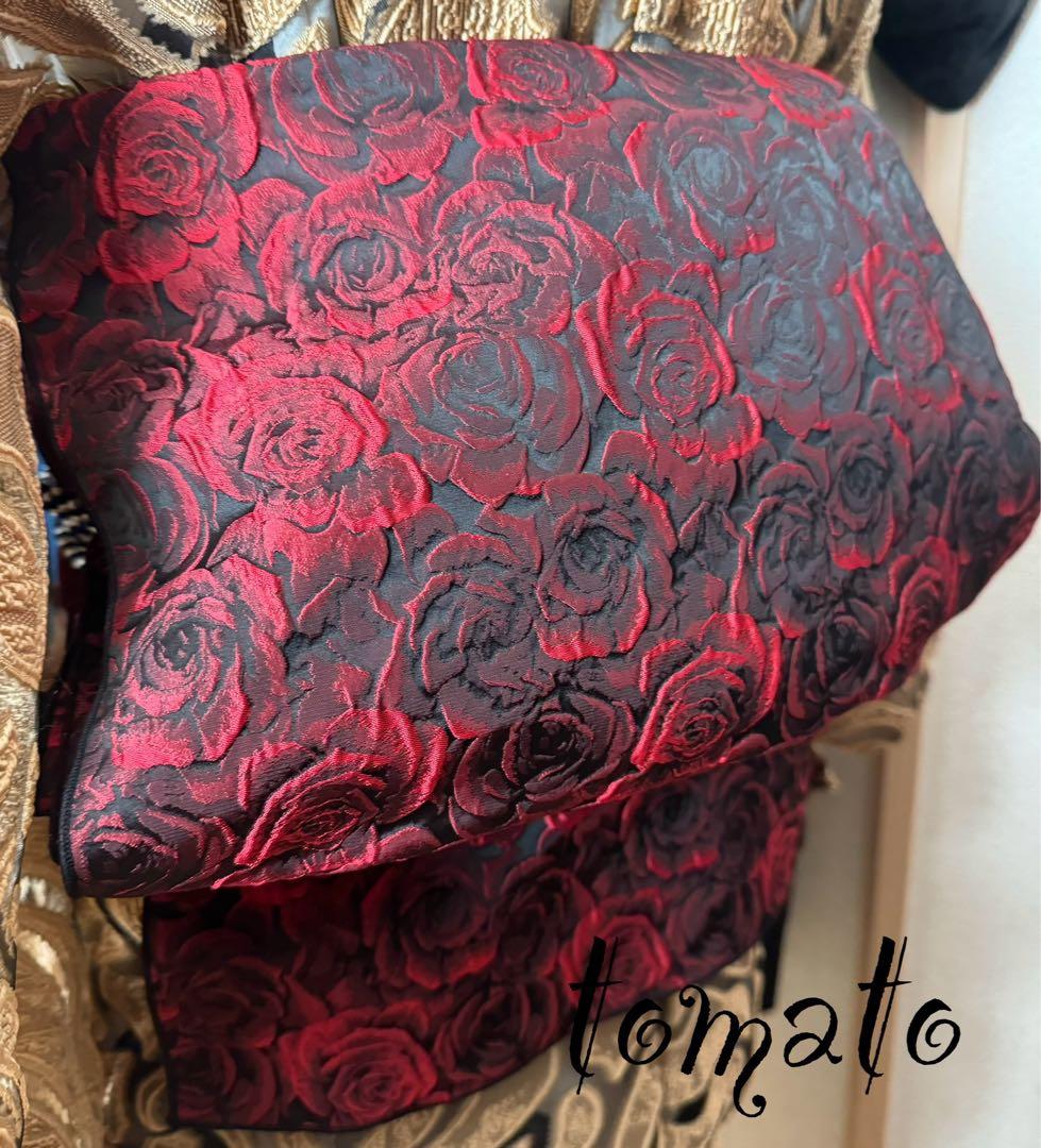 大人兵児帯【ブラックリリー】【ローズ】　セット