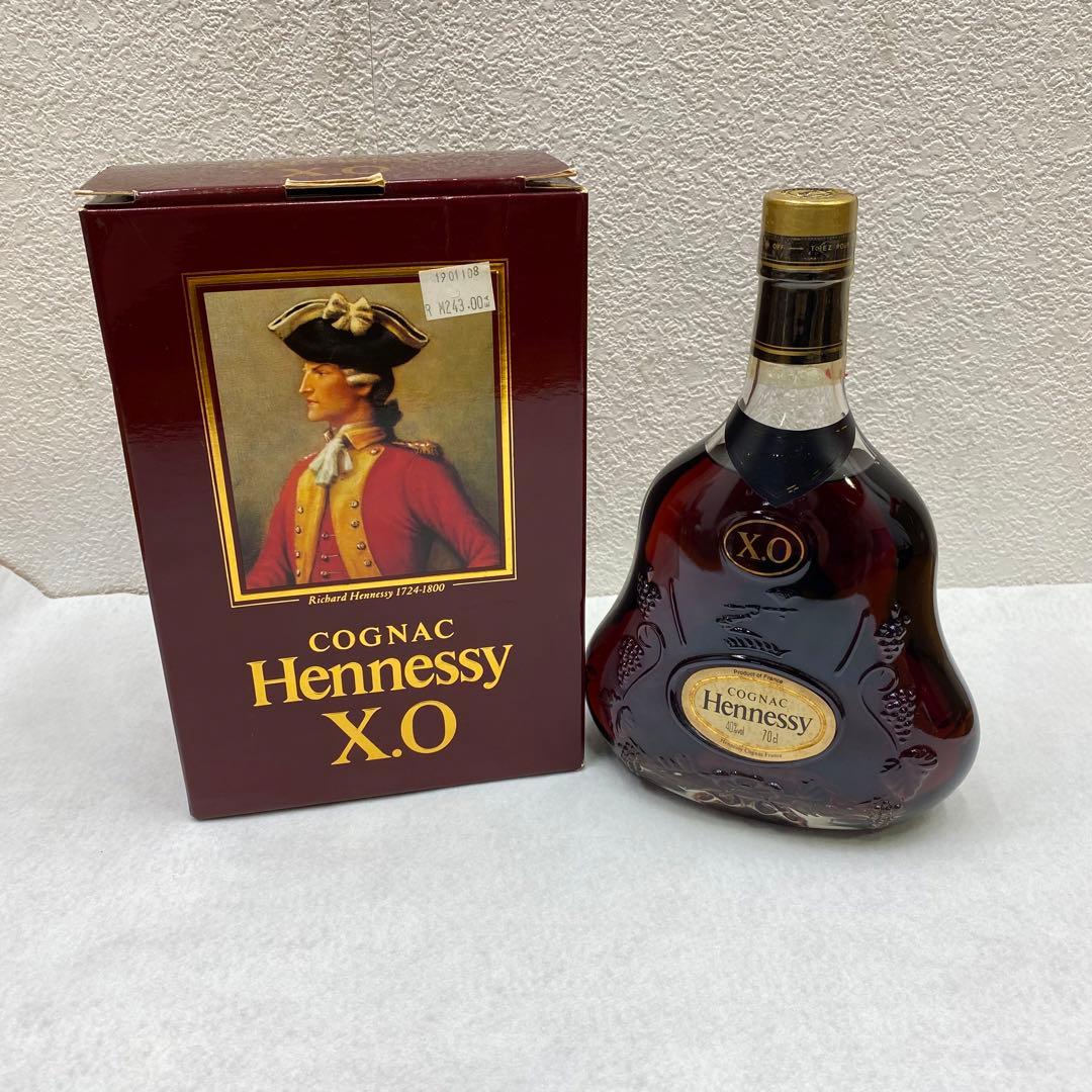 未開栓 Hennessy X.O ヘネシー 700ml　金キャップ　クリアボトル