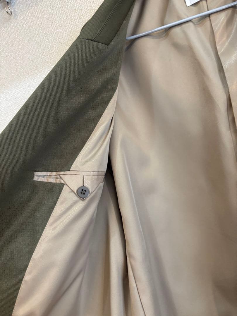 AMERI UND EMBELLISH PAPA JACKET　カーキSサイズ