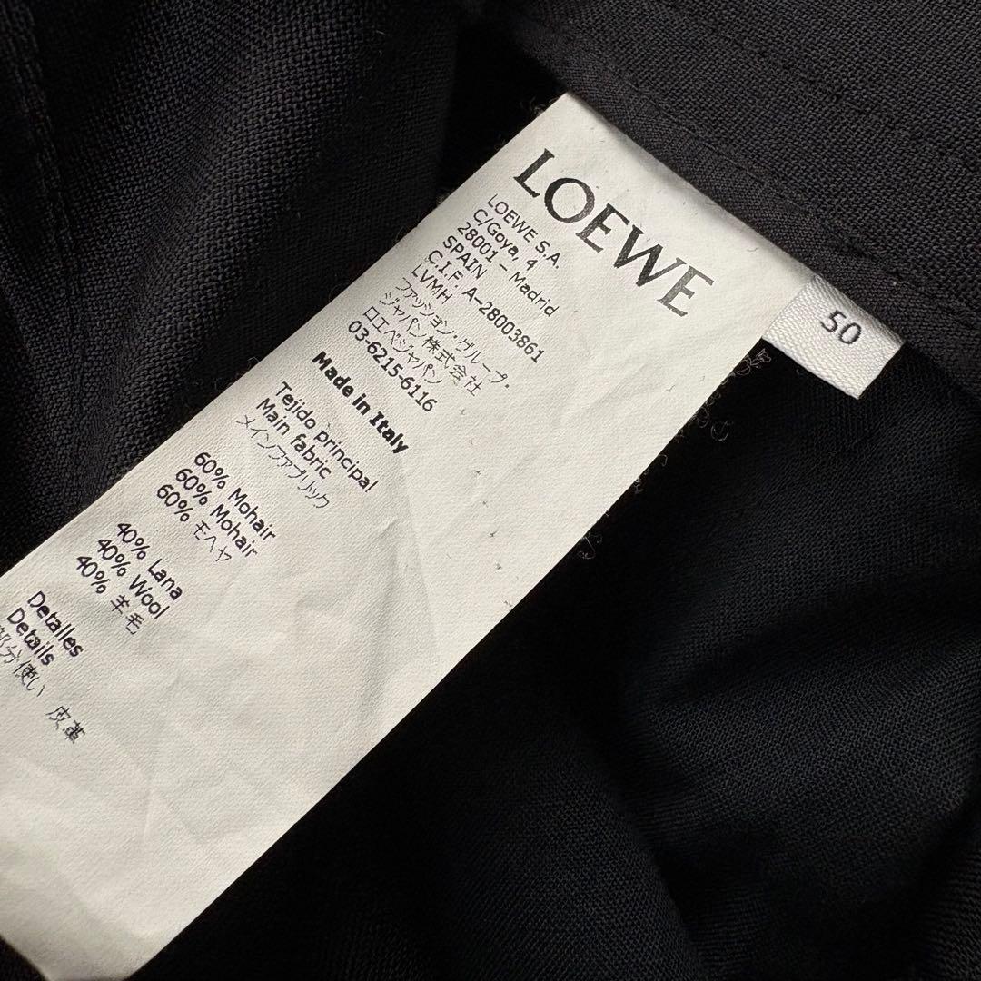 美品☆ LOEWE ロエベ　ハイウェスト　ワイドパンツ モヘア混 50 XL