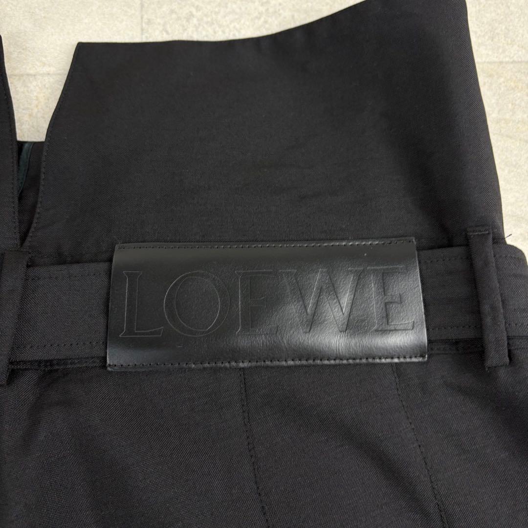 美品☆ LOEWE ロエベ　ハイウェスト　ワイドパンツ モヘア混 50 XL