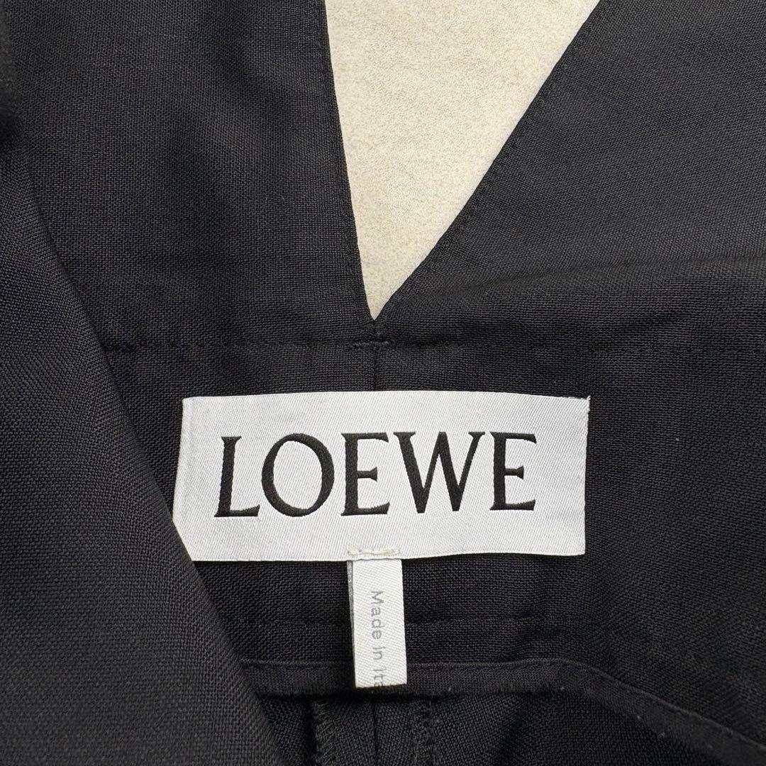 美品☆ LOEWE ロエベ　ハイウェスト　ワイドパンツ モヘア混 50 XL