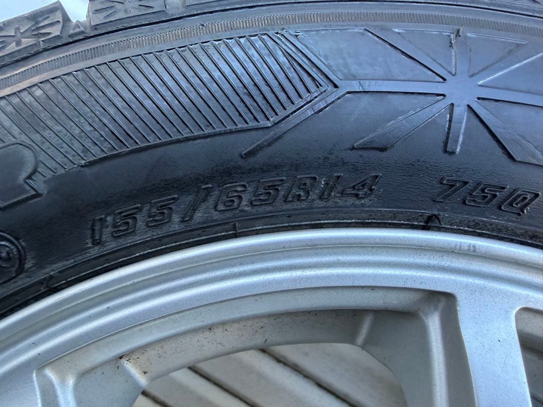 155/65R14 冬タイヤ ホイールセット 中古 4本