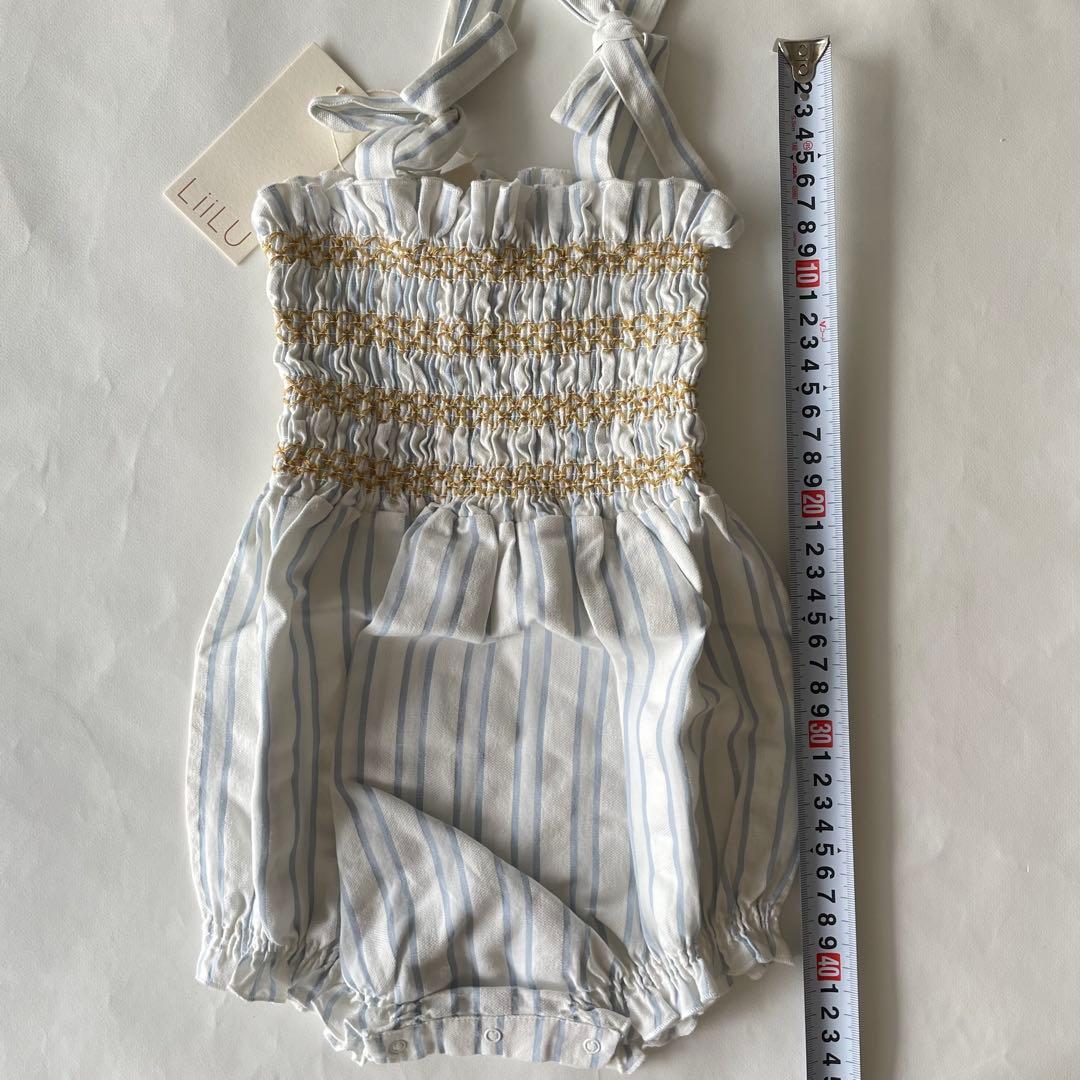 N*a様 Liilu Romper Smocked Striped 24m