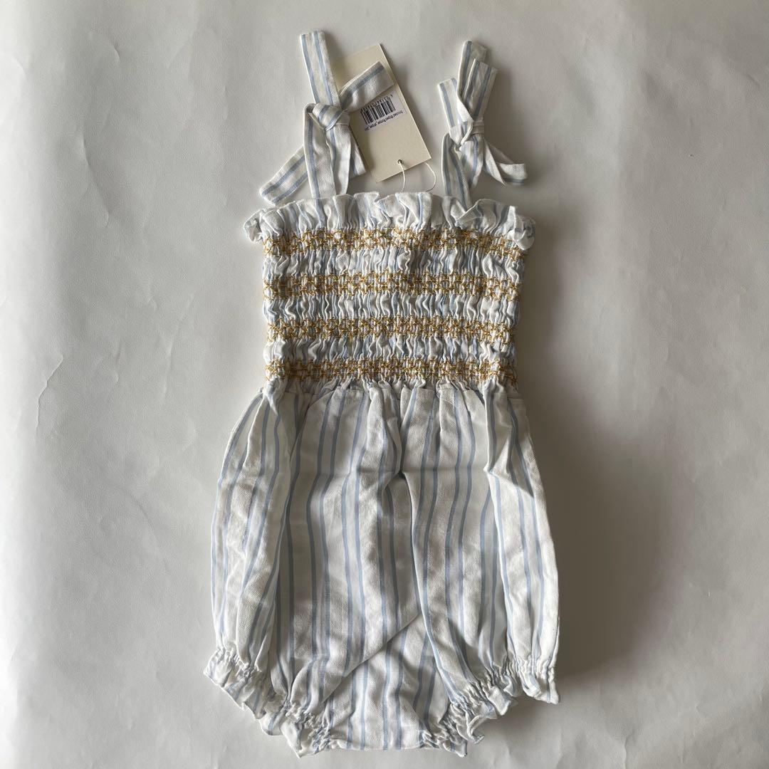 N*a様 Liilu Romper Smocked Striped 24m