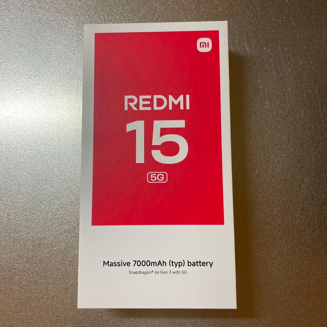 新品未使用 REDMI 15 5G ミッドナイトブラック4GB/128GB