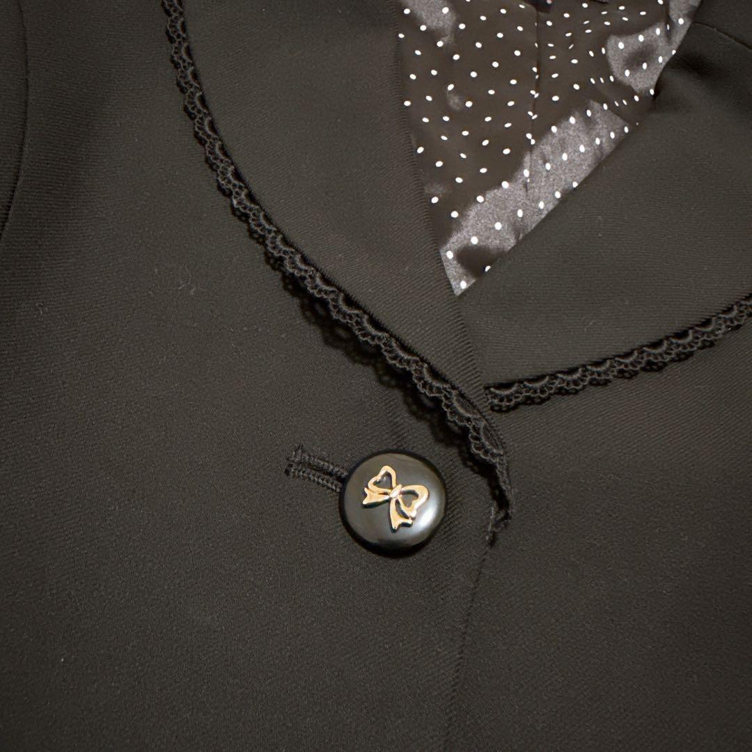 メゾピアノジュニア　後ろリボンジャケット　150cm 黒　極美品　スーツ