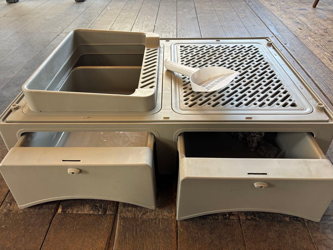 タンスのゲン キャットケージ 3段 トイレ・引き出し付き