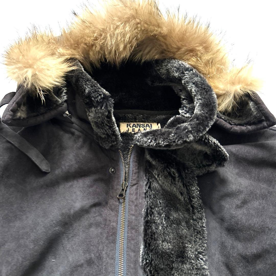 90s 山本寛斎4LサイズKANSAI JEANS ムートンハーフコート