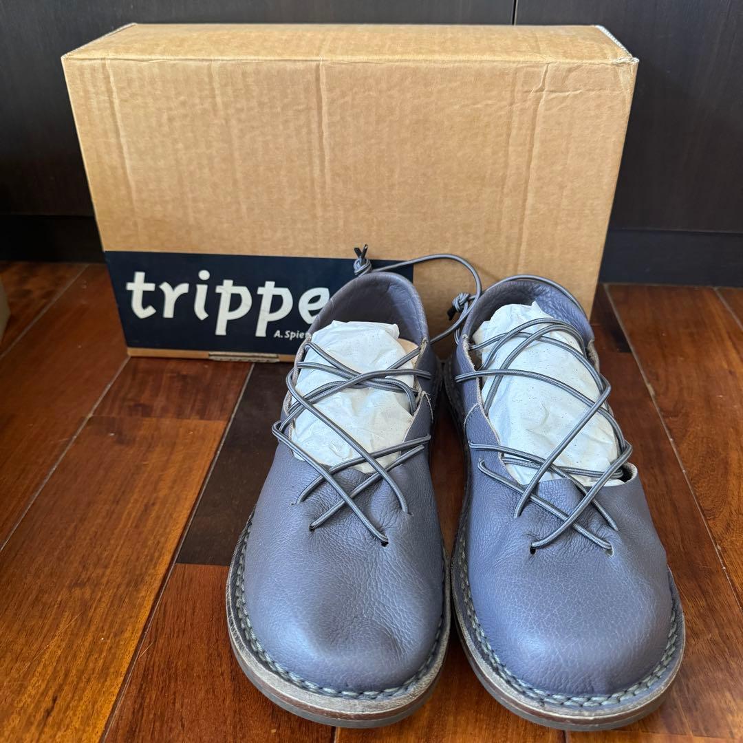 （田中）trippen グレー ローファー 本革　37 トリッペン