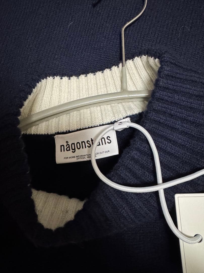 nagonstans ネイビー ニットベスト新品未使用タグ付き