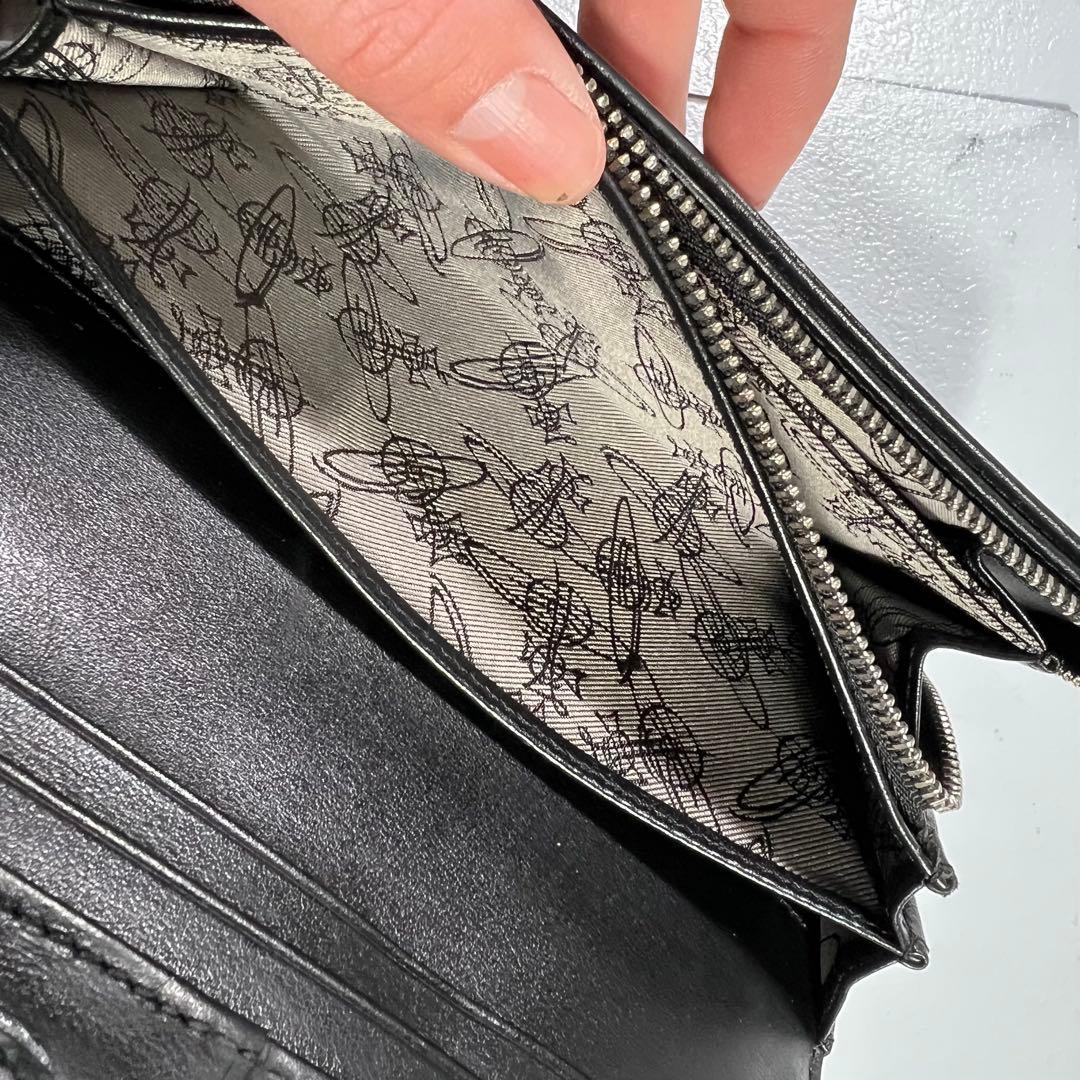 未使用級 Vivienne Westwoodダービーチェック オーブ 長財布