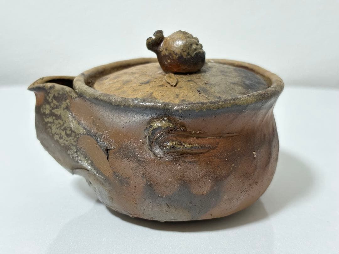 ⑫備前焼 宝瓶 登り窯 ザクロ 柘榴 手びねり 急須
