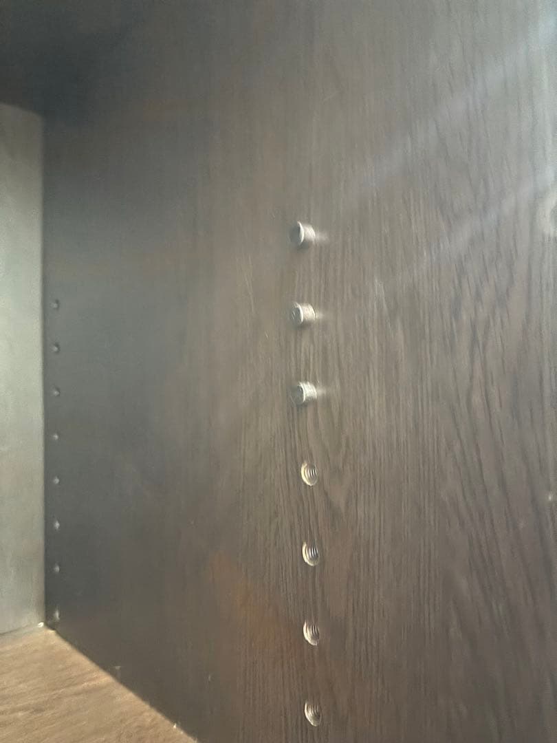 T74 ダークブラウン ガラス扉 本棚