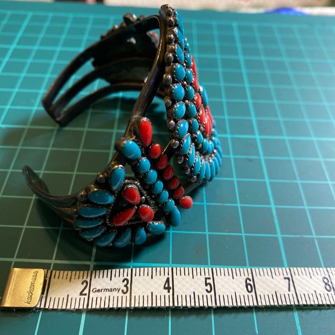 インディアンジュエリー　ターコイズ バングル　スターリングシルバー